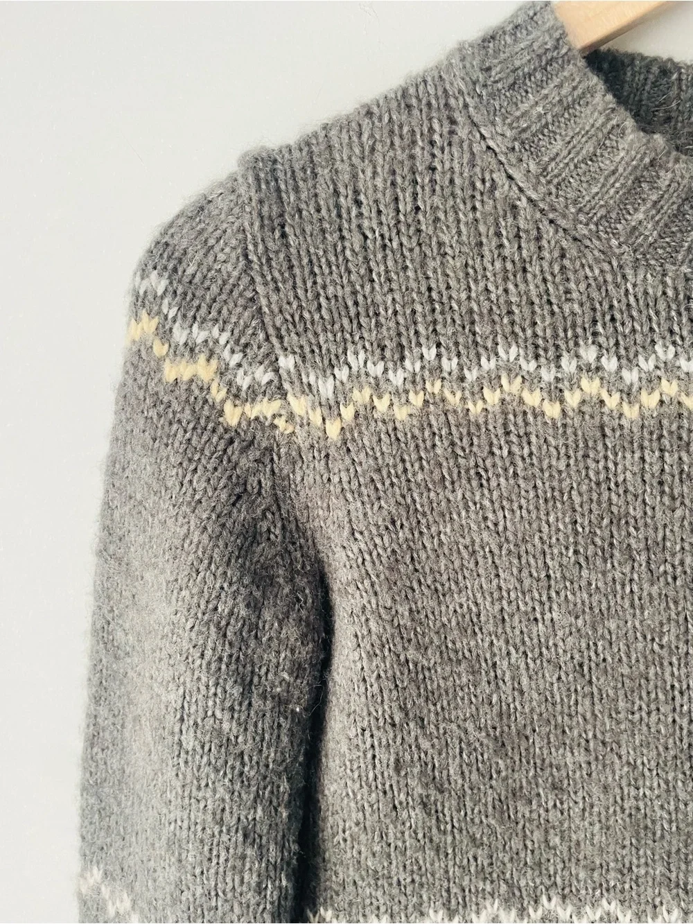 J. Crew Cozy Fair Isle Crewneck Sweater - Gray
